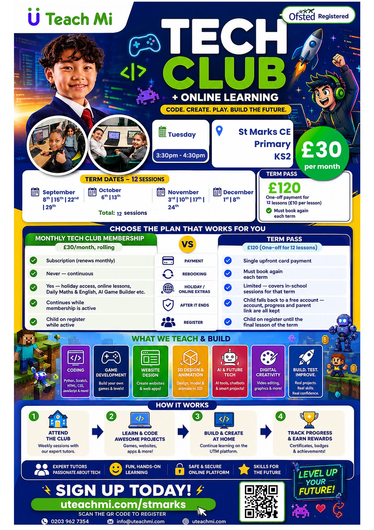 St. Mark's CE Primary School Tech Club flyer
